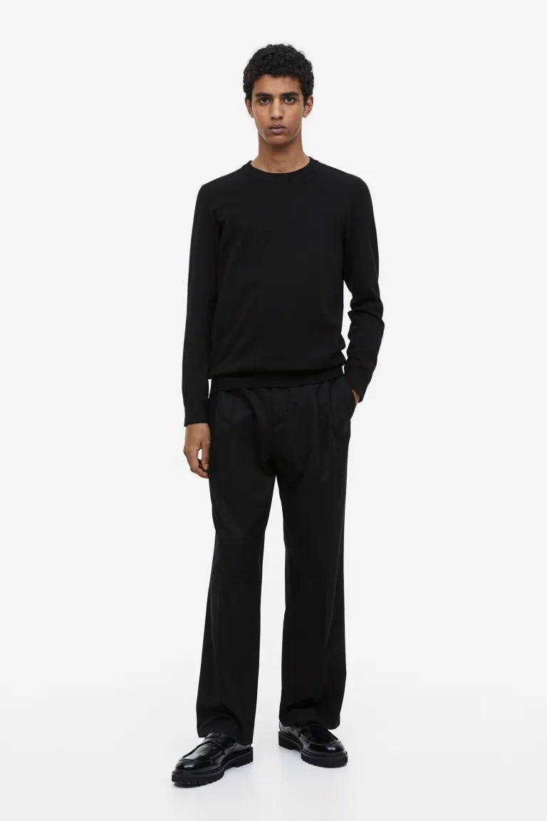 Slim Fit Fine-knit Cotton Sweater – Image 2