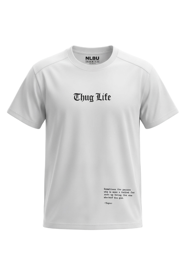 Tupac quote oversized tee