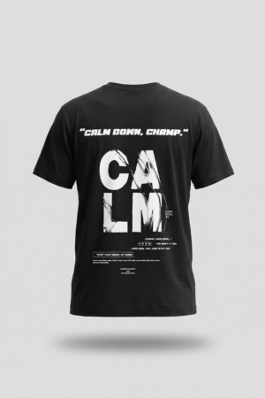 lack Oversized Streetwear T-Shirt Calm Down