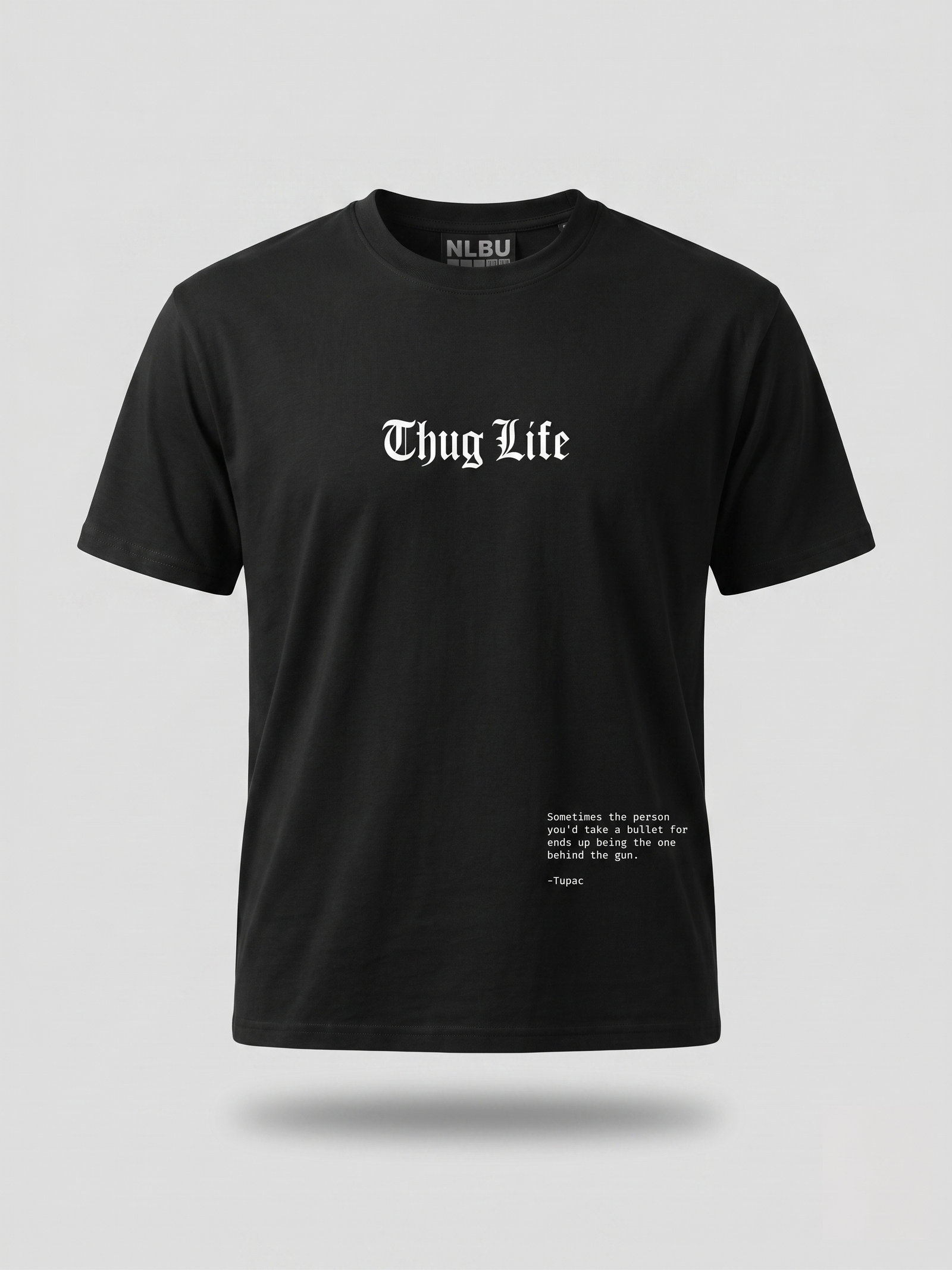 Tupac quote oversized tee