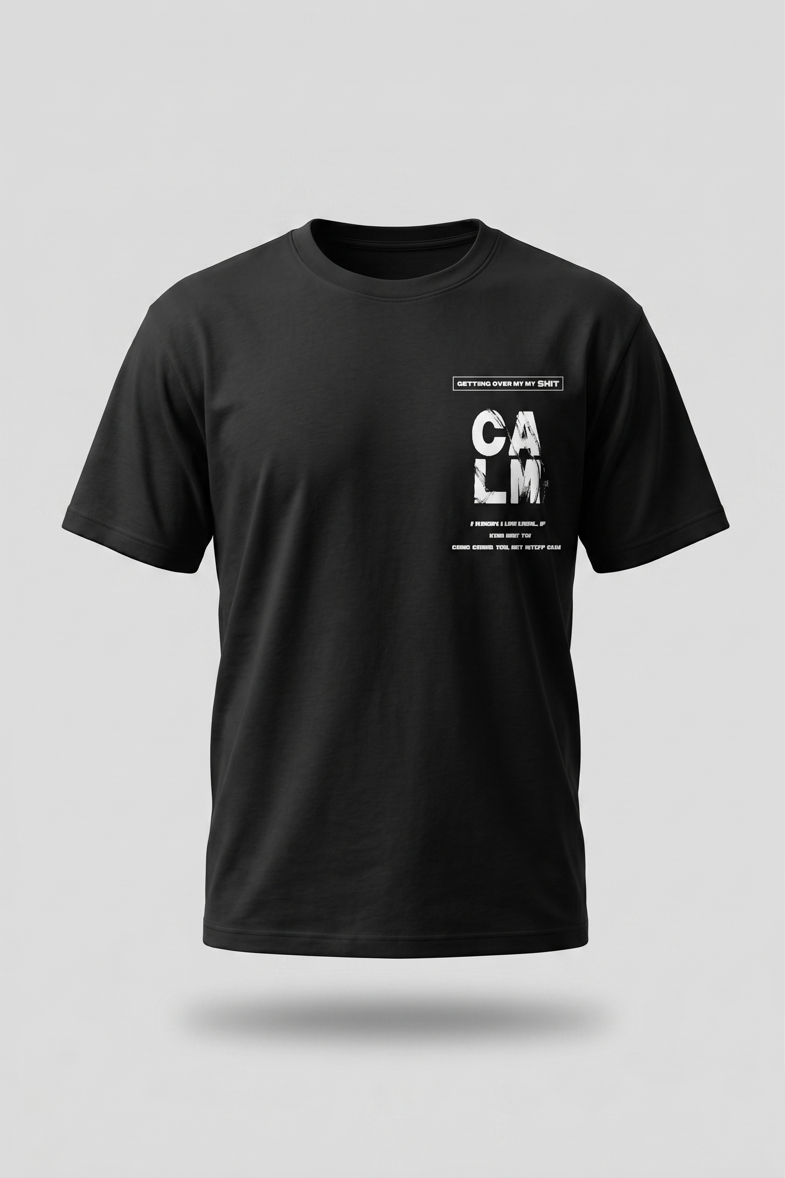 lack Oversized Streetwear T-Shirt Calm Down