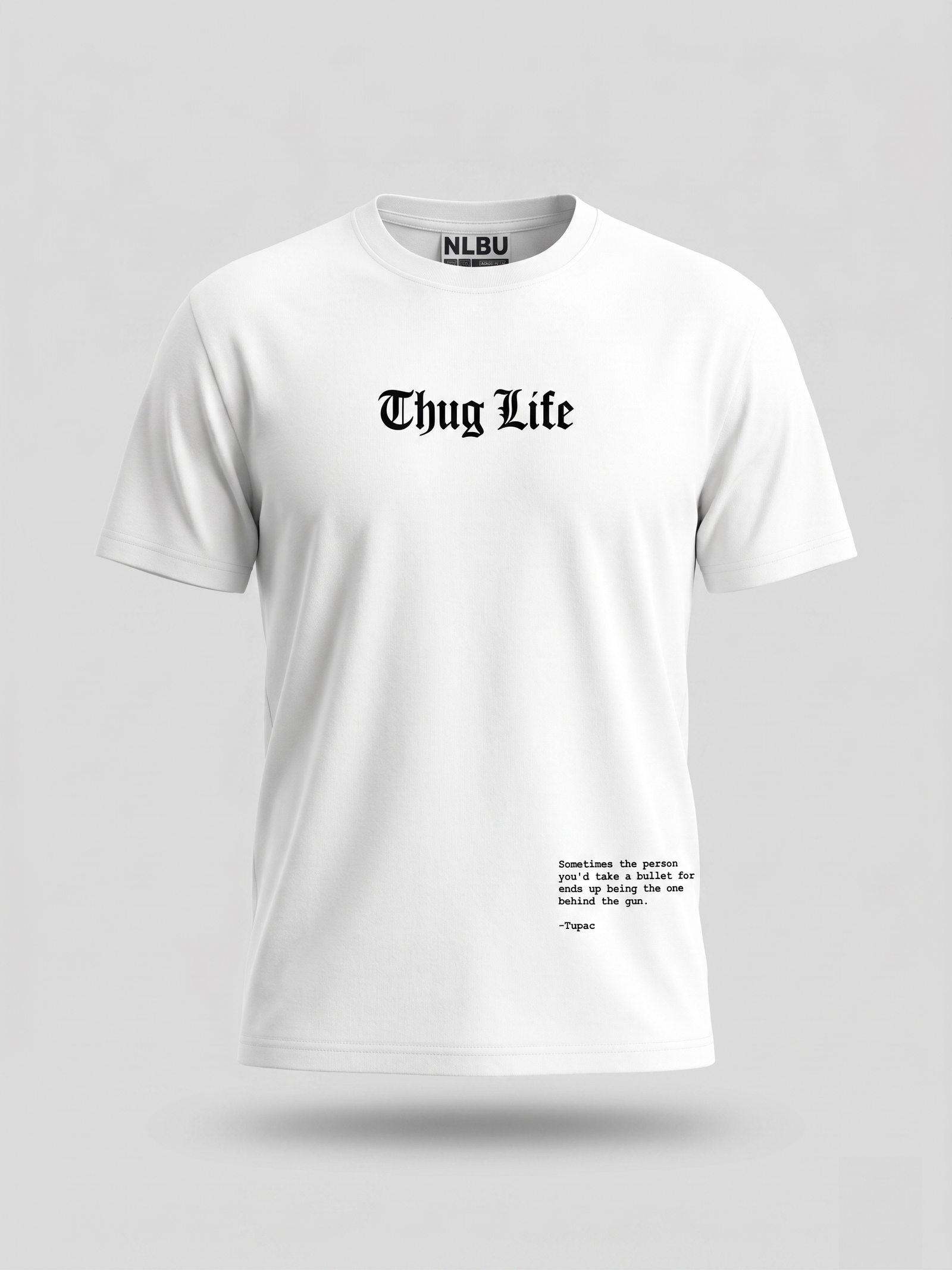 Tupac quote oversized tee
