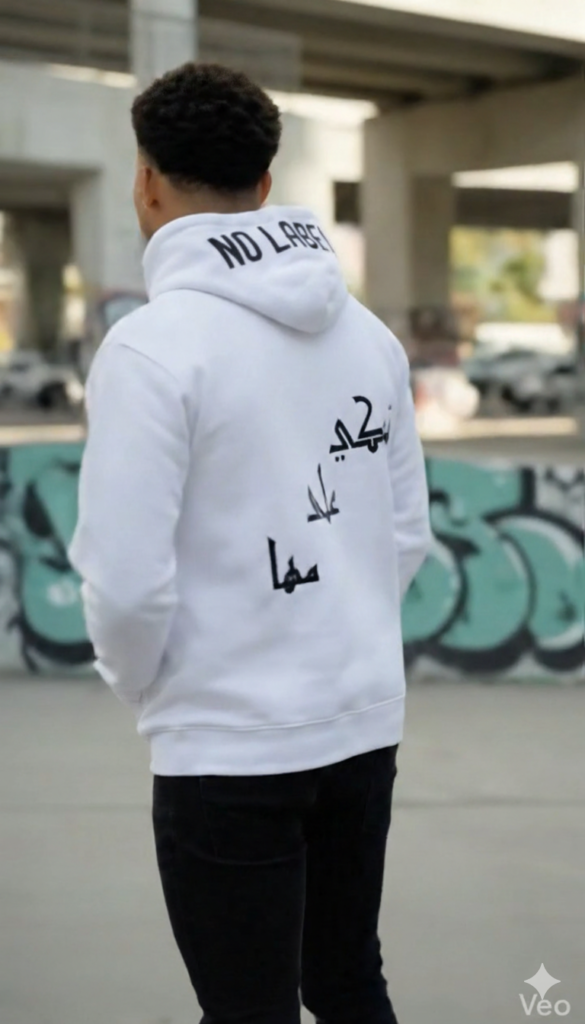 The “Tbki Ala Mha” Signature White Hoodie Hover