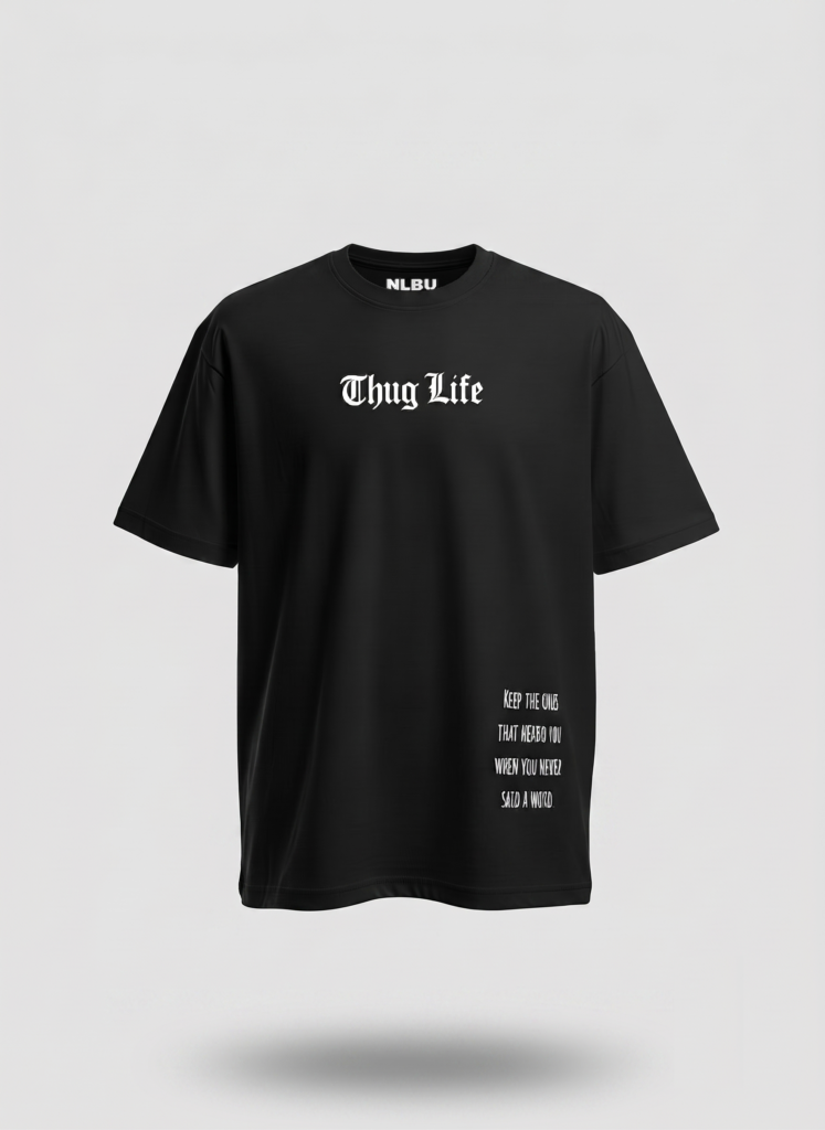 “Thug Life” Tupac Graphic Oversized Tee