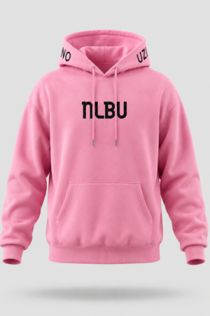 Pink Oversized Graphic Hoodie.