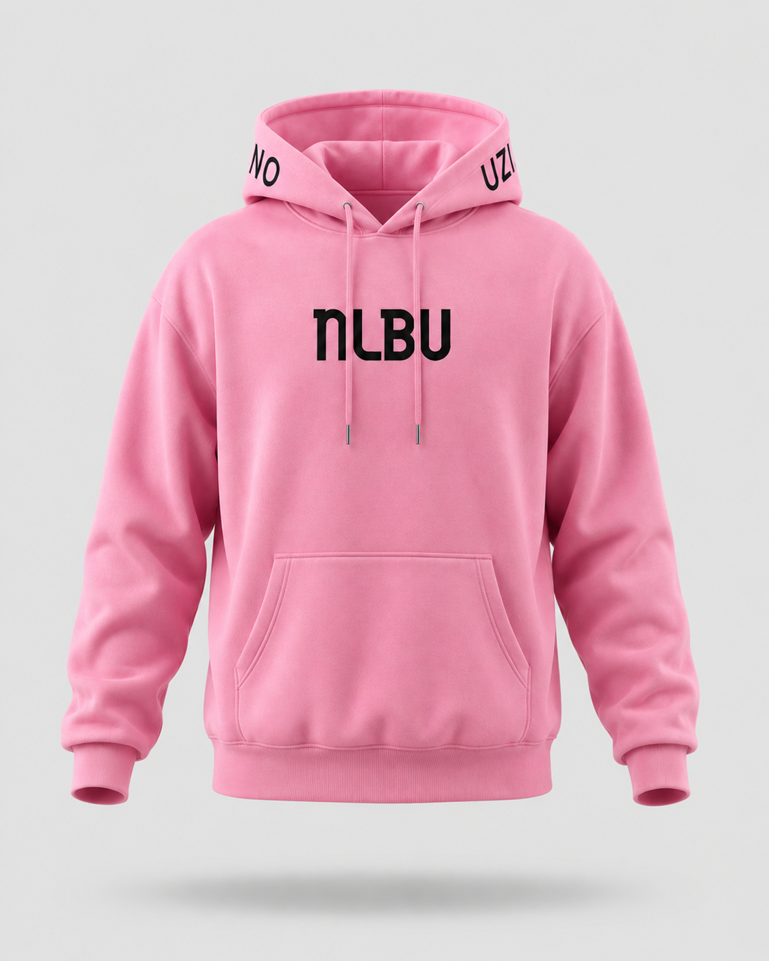 Pink Oversized Graphic Hoodie.