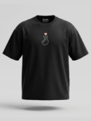 finger heart oversized tee